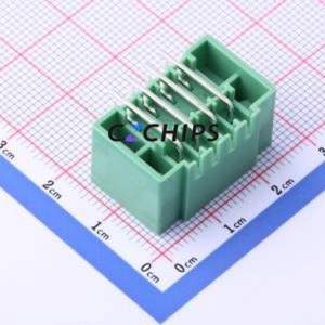 KF2EDGKRM-3.5-2*4P Plug-in Terminal Block Bent Lead Through Hole,P=3.5mm Board-to-Board / Socket Closed Screw Fixing 2x4P 3.5mm - Product Image 2