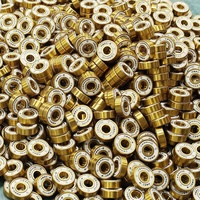 Roulements à billes à gorge profonde en céramique hybride titane-or haute vitesse 608 pour skateboards, rollers en ligne, trottinettes et patins à roulettes