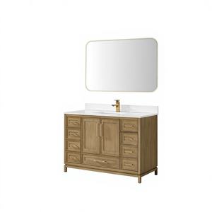 <b>Bathroom</b> Vanity Made in Vietnam Modern Design Framed <b>Mirror</b> Floor Standing Desert Oak <b>Wood</b> <b>Bathroom</b> Vanity - Product Image 2