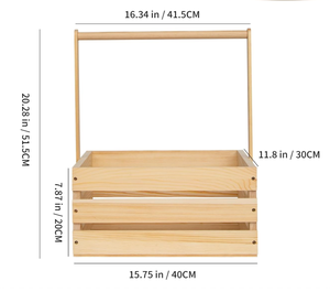 3 confezioni artigianali in legno di pino naturale non finito cassette regalo per bambini con manico - Product Image 2