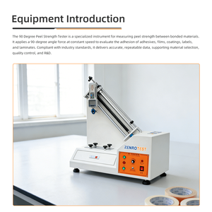 جهاز اختبار قوة التقشير القابل للبرمجة 90 - جهاز اختبار التقشير بسرعة 10-300 مم/دقيقة لمدة عام واحد لاختبار التصاق طلاء الأفلام الإلكترونية - Product Image 2