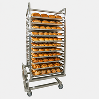 Chariot de refroidissement pour boulangerie en acier inoxydable à plusieurs niveaux pour cuisines commerciales et restaurants