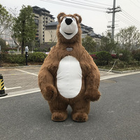 Mashable Ours Tigre Husky Lapin Costume Gonflable Panda Géant Polaire Fraise Ours Fourrure Monstre Mascotte Promotions Polyfoam