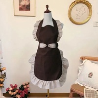 OEM Küchenschürze mit Eigenem Logo, Kochschürze für Frauen und Mädchen, Backschürze mit Taschen, Niedliche Baumwollschürze