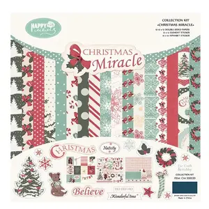 Nuevo diseño Navidad tema artesanía 12x12 álbum de recortes papel estampado