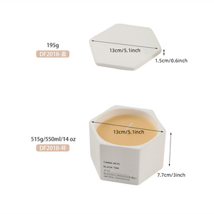 Bougie parfumée Cinna Mon, cire de soja, 14 oz, récipient en céramique avec couvercle, couleur et logo personnalisables, idéale pour un cadeau - Product Image 2