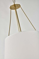 Suspension moderne d'intérieur à 1 lumière, ronde, réglable, en laiton, pour cuisine
