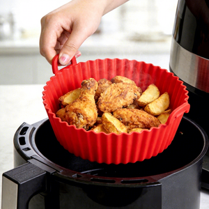 Six plaques intérieures réutilisables en silicone antiadhésives pour friteuses à air, un ensemble indispensable pour les réunions de famille et les fêtes - Product Image 1