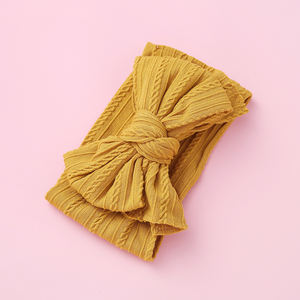 Accessoires pour cheveux de bébé européens et américains, bandeau large élastique, nœud pour la tête de bébé à porter - Product Image 4