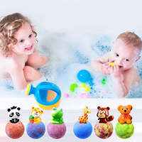 Bombes de bain pour enfants en gros avec jouets à l'intérieur, coffret cadeau, bombes effervescentes colorées pour enfants, bombes de bain moussantes en vrac pour bébés et enfants