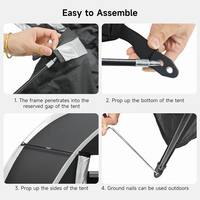 Abri de rangement pour vélos, tente de jardin quatre saisons imperméable et portable en tissu Oxford pour vélos, motos et équipements de jardin