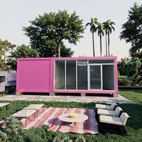 Maisons conteneurs préfabriquées de 20 pieds, bureaux/boutiques mobiles personnalisables, design méditerranéen pour salon ou atelier