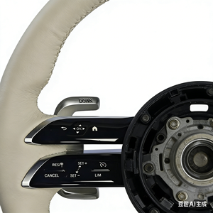 Volant modifié en cuir beige avec ligne blanche perforée SOON TODA pour <span class=keywords><strong>Mercedes</strong></span> Benz a GLA B GLB C <span class=keywords><strong>GLC</strong></span> E GLE CLS ZC-809-P70-F - Product Image 5