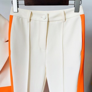 ZYHT Hot Selling Europe and the United States Fashion Women'S Suit <strong>Stitching</strong> Color <strong>Top</strong> and Pants Two-Piece Set - Product Image 5