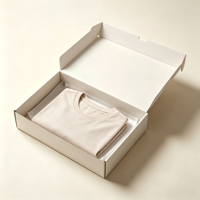 Boîte d'expédition auto-élevante haut de gamme personnalisable avec logo, écologique, recyclable et réutilisable pour l'emballage de vêtements (hoodies) - Papier d'art personnalisé