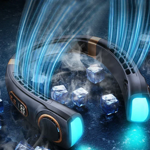 Ventilador de Cuello Portátil LED 360° Ventilador Personal Sin Aspas Refrigerante |   Ventilador Portátil Recargable por USB de 4000 mAh, Sin Enredos de Cabello, para Viajes - Product Image 3