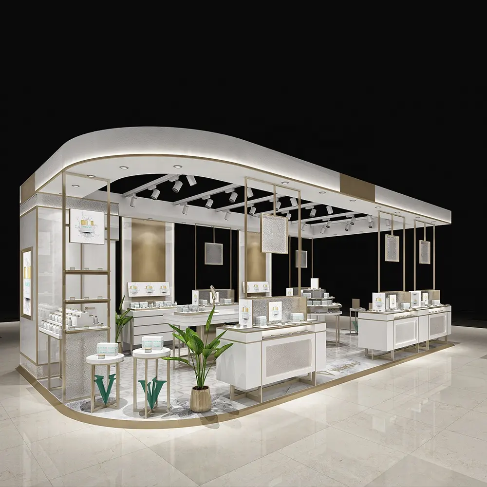 Modern luxury top jewellery shops interior showcase design ideas metal wood jewelry displays for store