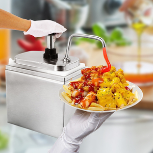 DaoSheng ristorante Hotel <span class=keywords><strong>cucina</strong></span> <span class=keywords><strong>Buffet</strong></span> con metallo testa pompa 4L 6L acciaio inox salsa Dispenser - Product Image 5
