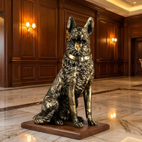 Sculpture de chien en bronze fidèle - Statue canine sur mesure grandeur nature avec options de race personnalisées, sculpture en bronze