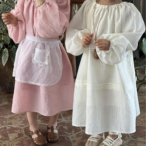 Abbigliamento per bambini coreani 2024 primavera nuove ragazze vestono gonna girocollo bella gonna <span class=keywords><strong>da</strong></span> principessa - Product Image 1