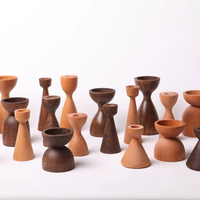 Porte-bougies coniques en verre de luxe avec couvercle en métal, faits à la main, résistants à la chaleur, durables, légers, de haute qualité, personnalisés pour Noël