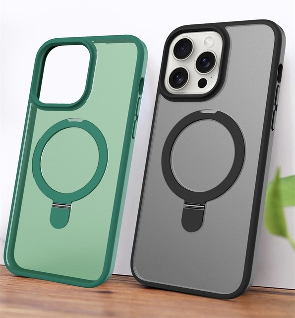 Magnetic Ring Holder TPU+PC Shockproof Mobile Phone Case for
