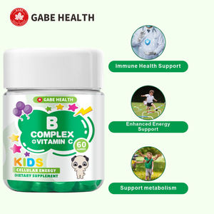 Gummies véganes sans sucre pour enfants, complexe de vitamines B, soutien énergétique et immunitaire, développement cérébral, complément alimentaire pour enfants, OEM - Product Image 1