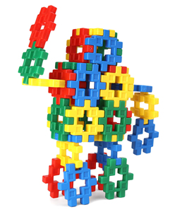 GIRNAR KINDERGARTEN BLKS- ROBOT 50 PC บล็อกแกะสลักอย่างสวยงาม 50 ชิ้น ไม่มีสติกเกอร์ติดอยู่ใดๆ - Product Image 3