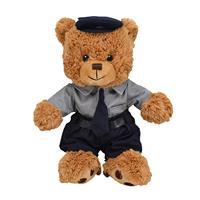 Ours en peluche pilote d'avion personnalisé, adorable jouet en peluche avec uniforme, cadeau pour enfant, ours en peluche pilote de ligne