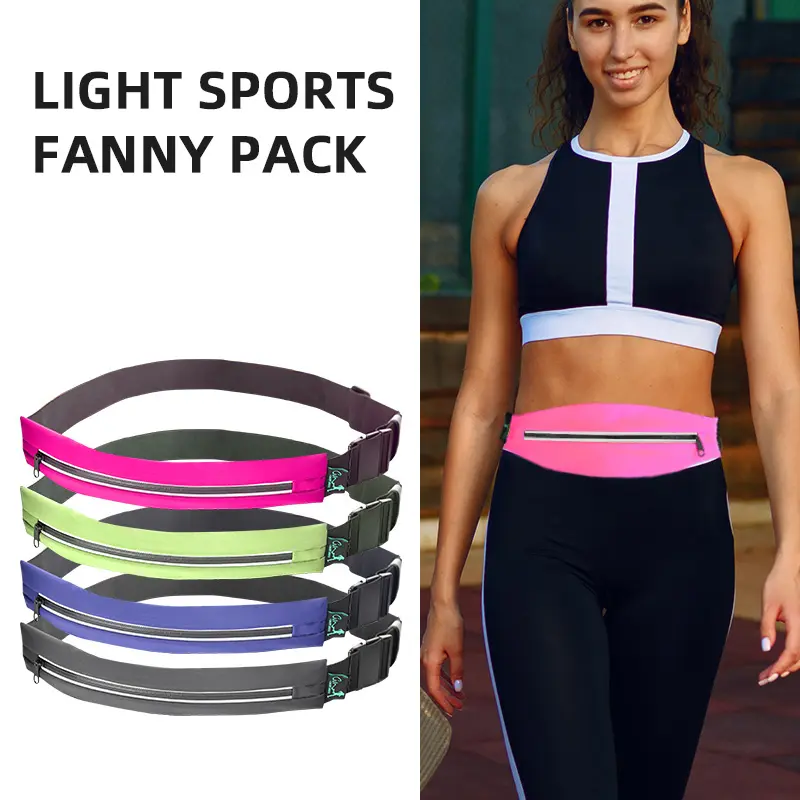 Orijinal fabrika neopren su geçirmez spor Fanny paketi elastik koşu kemeri su şişesi tutucusu ile spor bel çantası