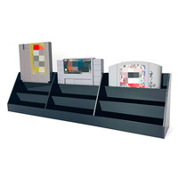 Grand support de jeu N64 en acrylique à 3 niveaux personnalisé Vente en gros Organisateur de jeux vidéo anti-poussière dans des supports d'affichage noirs