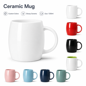 Taza de Cerámica de 11 oz con Logotipo Personalizado, Taza de Café Premium con Acabado Brillante y Asa, para Regalo Promocional - Product Image 1