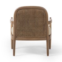 Fauteuil de luxe moderne en bois, chaise design avec dossier en rotin, chaise individuelle pour salon, hôtel, chambre à coucher, siège d'appoint