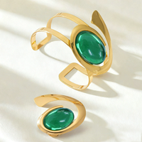 Ensemble de bracelet et bague en spirale de perles de petite taille - Accessoires à la mode, individualistes et polyvalents YU-0364