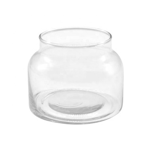empty glass container for candle glass candle jar with lid wholesale