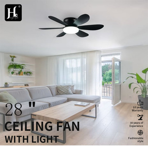 Modern Home <b>Office</b> <b>Ceiling</b> Fan <b>Light</b> Hidden DC Motor 6-Speed LED Low Profile Mute Smart Remote Control Integrated - Product Image 5