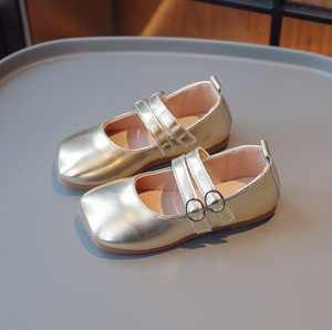 Chaussures de princesse dorées pour filles, chaussures brillantes pour enfants, chaussures de fête de mariage - Product Image 5