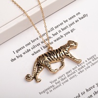 Nouveaux bijoux de mode tendance, collier en or avec pendentif animal, tigre, chien, singe, éléphant, abeille, lapin, serpent, léopard, oiseau, bijoux pour femmes