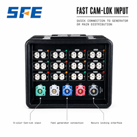 Boîte de distribution d'alimentation portable SFE pour scène extérieure, 3 phases, entrée 400A, 12 prises NEMA, boîte de distribution d'alimentation pour spectacle en direct