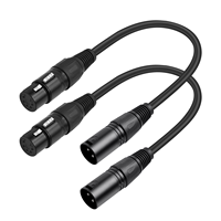Cable de Audio XLR de 3 Pines Macho y 5 Pines Hembra, de Alta Resistencia, con Conductor de Cobre Libre de Oxígeno, Conectores Chapados en Oro, PVC de Alta Densidad