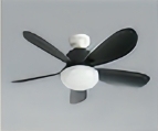 Nouveau ventilateur de plafond LED 40W 20,5 pouces 520mm avec éclairage, refroidissement par air, télécommande et douille d'ampoule pour salon, fixation par vis