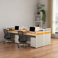 Fabricant de cloisons de bureau à panneaux de verre bas (2, 4, 6, 8, 10 partitions) pour postes de travail privés