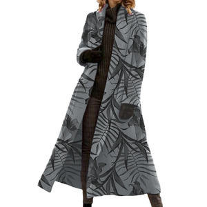 Cardigan extra-long pour femme, trench-coat décontracté, tendance - Product Image 5