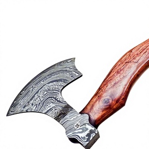 Hacha de supervivencia con mango de madera tallado a mano y hoja de acero forjado, herramienta para exteriores, hacha OEM en venta a bajo precio. - Product Image 3
