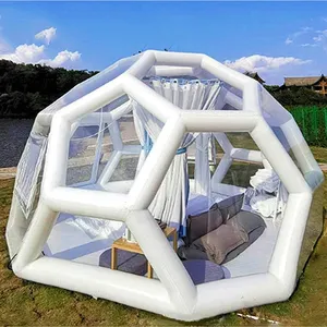 नई आगमन Inflatable लॉन बुलबुला तम्बू फुटबॉल फुटबॉल आकार तम्बू inflatable स्पष्ट गुंबद तम्बू