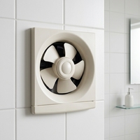 Ventilateur extracteur d'air carré domestique de 8 pouces avec LED, design anti-moustiques, 28W, faible bruit, multi-tension, pour cuisine et chambre, garantie 1 an