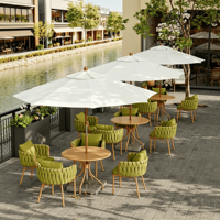 Ensemble de chaises de salle à manger en tissu tressé pour l'extérieur, table et chaises de patio commerciales pour café, bistrot, hôtel, jardin