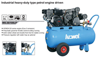 Kustom Luowei 4KW 10bar bersertifikat CE industri tugas berat tipe mesin bensin kompresor udara digerakkan mesin bensin