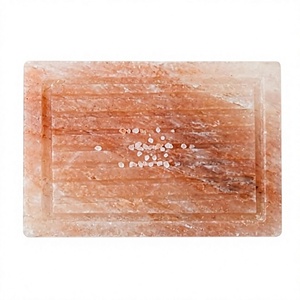 Bloque de Sal Rosa del Himalaya Rectangular con Ranuras, Hecho a Mano, Duradero, Placa para Cocinar, Grado Alimenticio, para Asar a la Parrilla, Servir, Proveedor OEM - Product Image 3