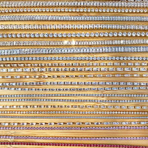 RAKOL BP5119 mazon Luxury Gold Plated 3mm 4mm 5mm Round Square Cubic Zirconia Pulsera de tenis para hombre - Product Image 6